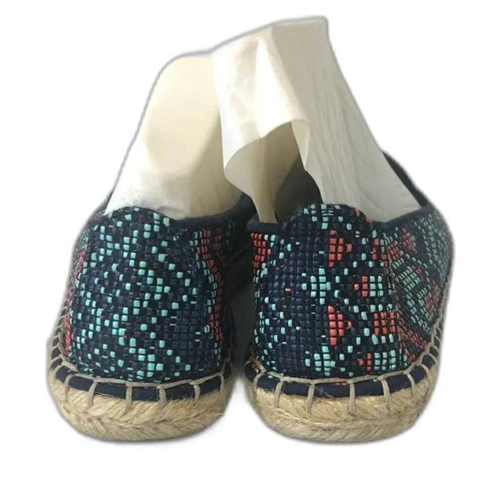 DOLCE VITA Sneakers Women's Size 8 Navy Ottie Espadrille Shoes Beaded Slip On